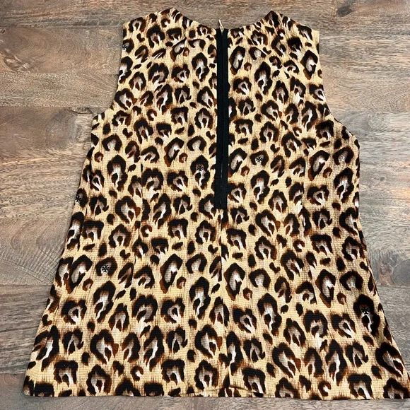 Tory Burch Top Animal Print Size 6 Silk - Picture 2 of 6
